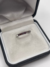 Load image into Gallery viewer, 9ct white gold red diamond ring
