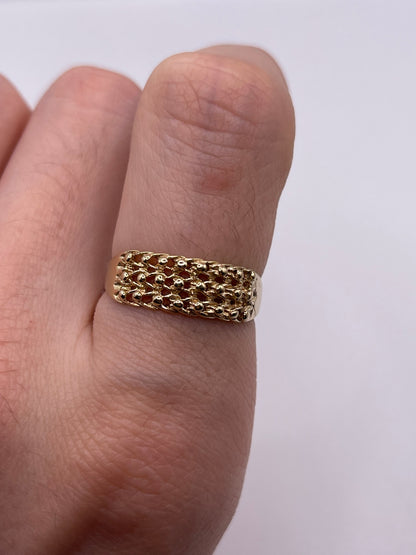 9ct gold keepers ring