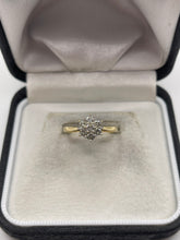 Load image into Gallery viewer, 18ct gold 50 point diamond cluster ring
