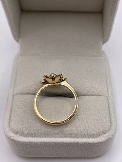 9ct gold turquoise cluster ring