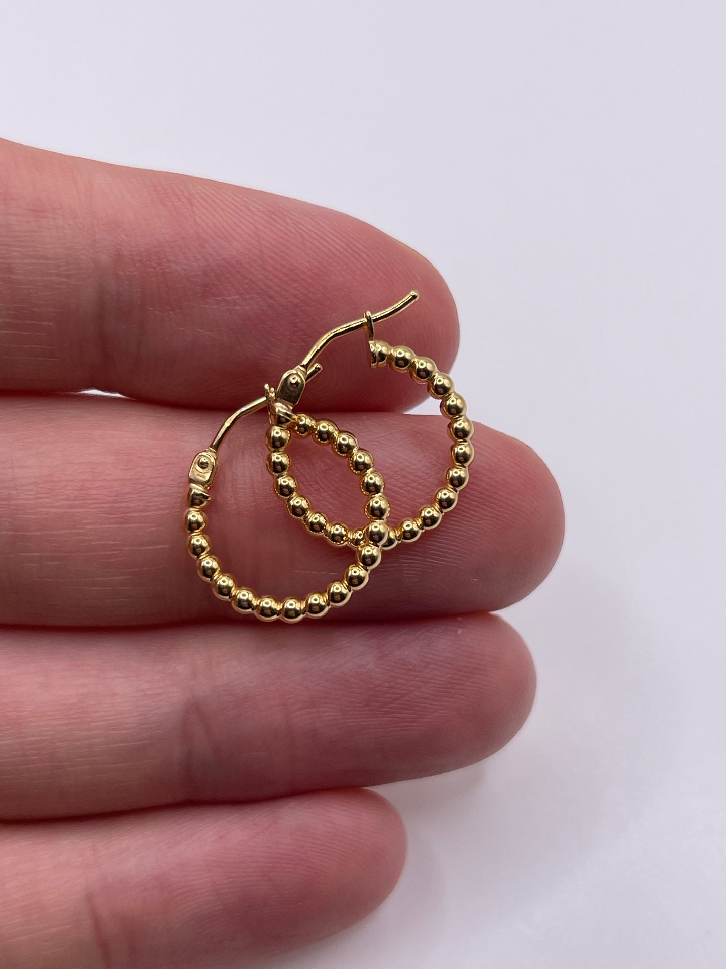 9ct gold creole earrings