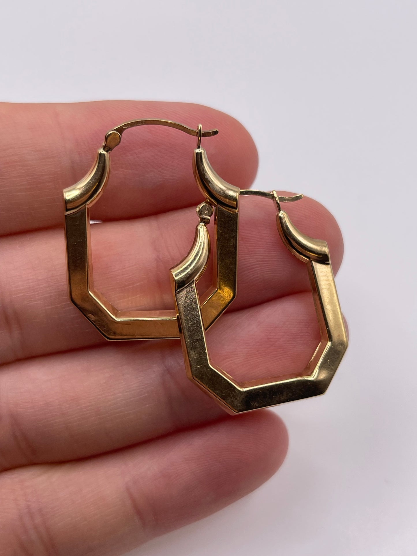 9ct gold creole earrings