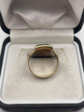 Load image into Gallery viewer, 9ct gold onyx initial ring
