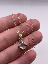 Load image into Gallery viewer, 9ct gold green amethyst necklace
