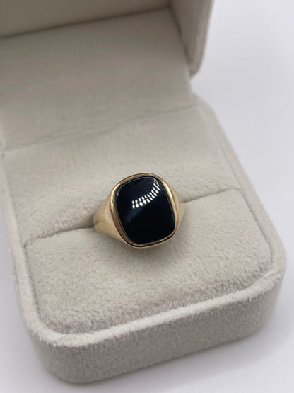 9ct gold onyx signet ring