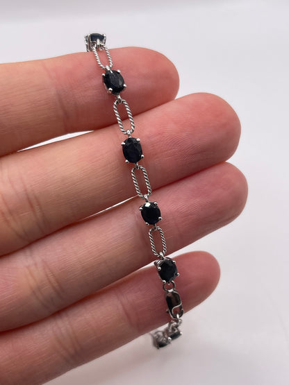 9ct white gold sapphire bracelet