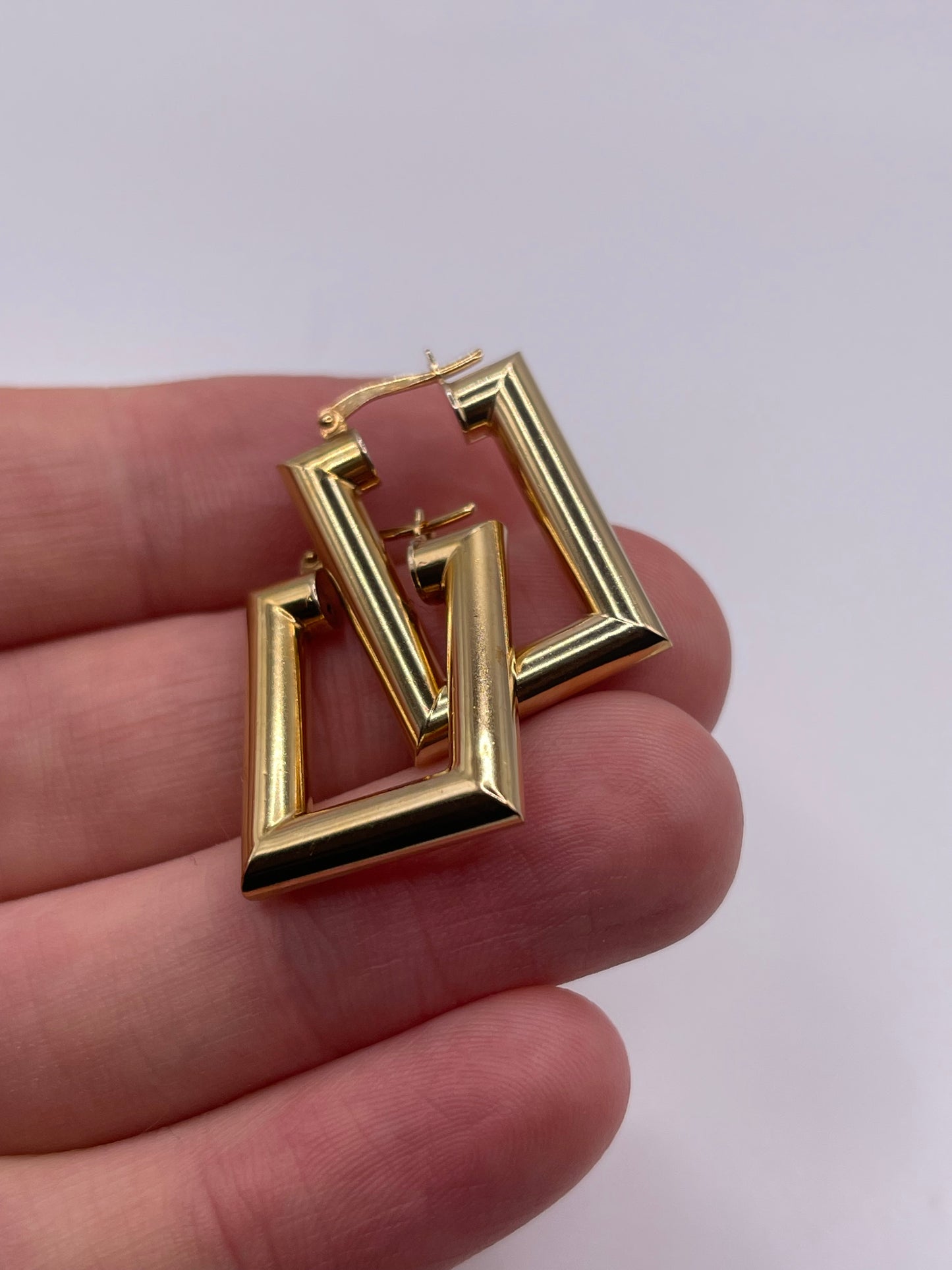 9ct gold creole earrings