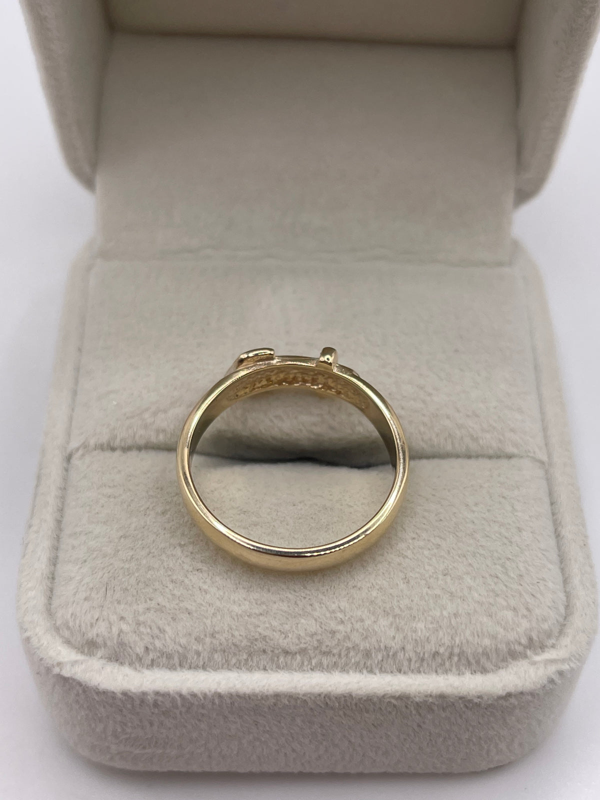 9ct gold buckle ring