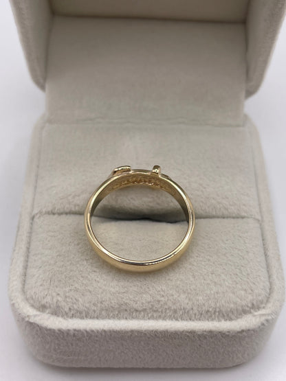 9ct gold buckle ring