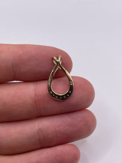9ct gold diamond pendant