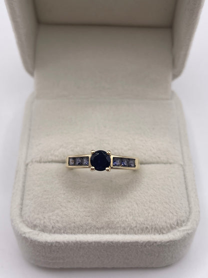 9ct gold iolite ring
