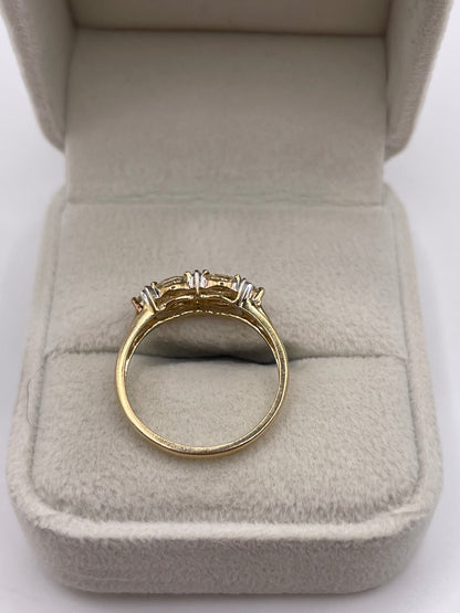 9ct gold sapphire and diamond ring
