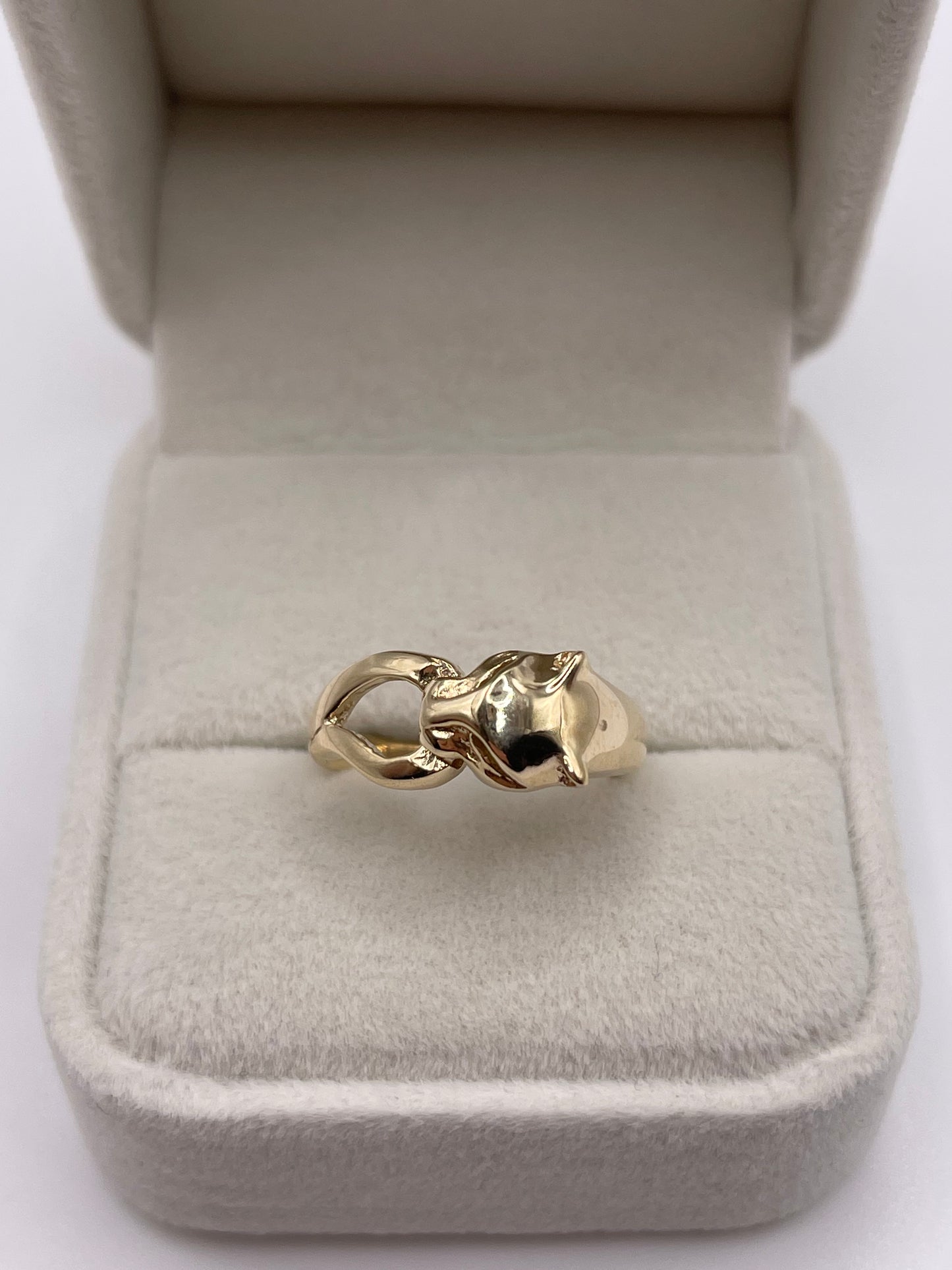 9ct gold panther ring