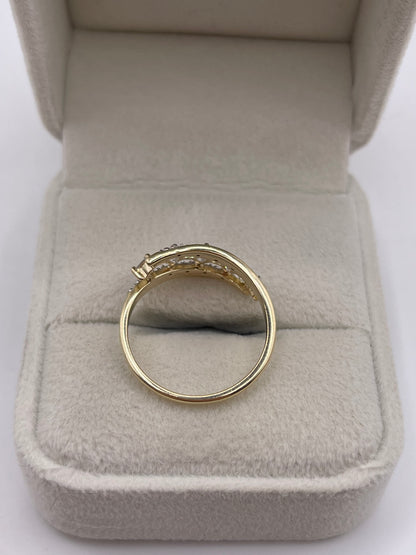 9ct gold diamond cluster ring