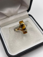 Load image into Gallery viewer, 9ct gold tigers eye ring

