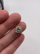 Load image into Gallery viewer, 18ct gold aquamarine and diamond ring

