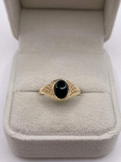 9ct gold onyx signet ring