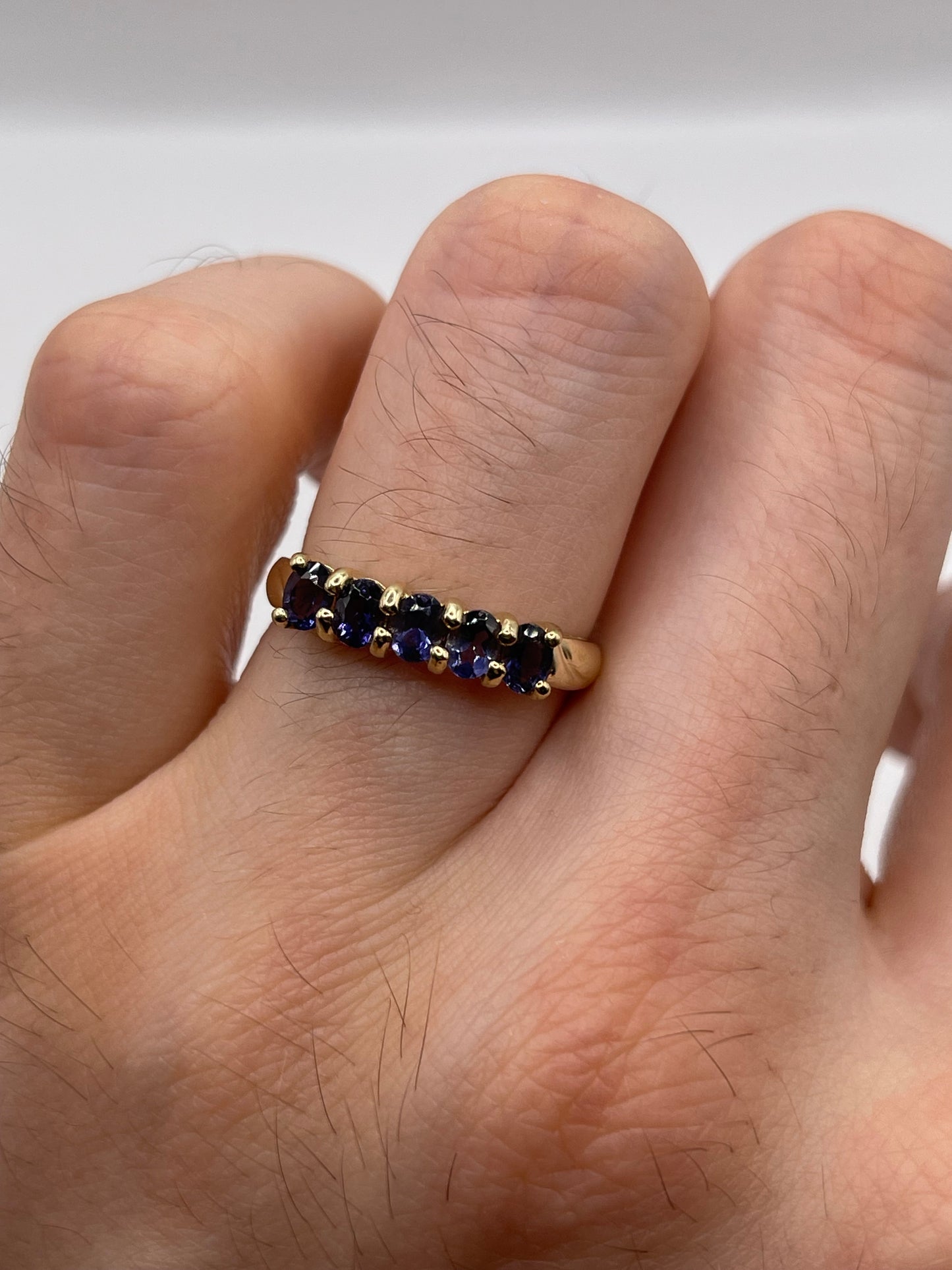 9ct gold iolite ring