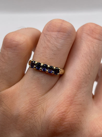 9ct gold iolite ring
