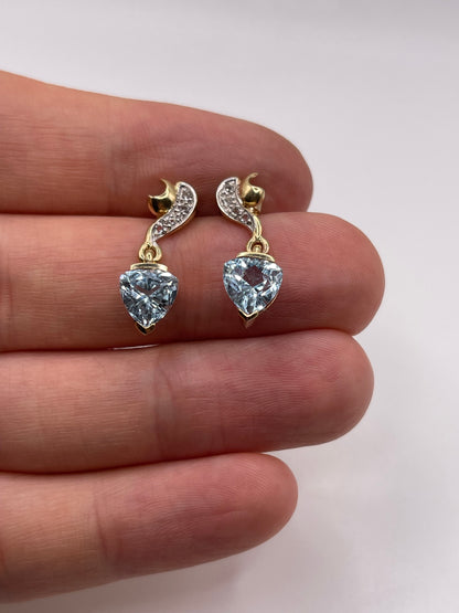 9ct gold topaz earrings