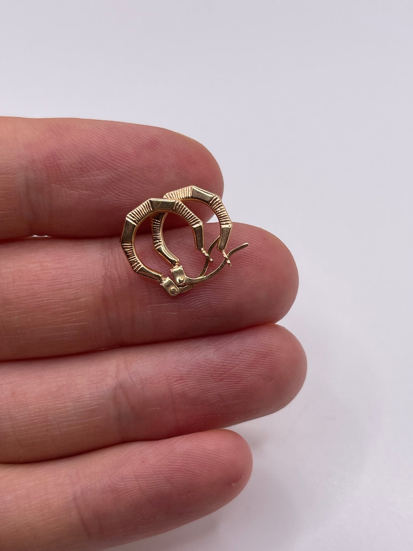 9ct gold creole earrings