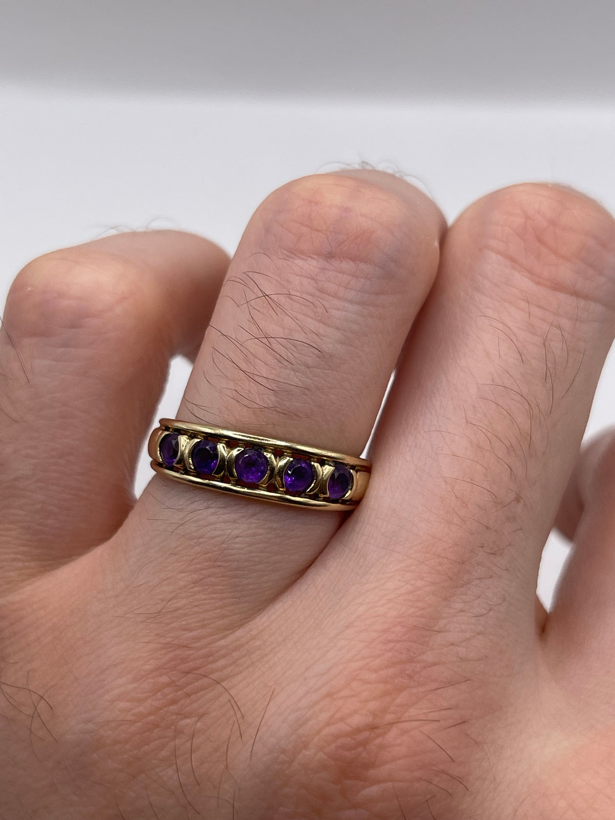 9ct gold amethyst ring