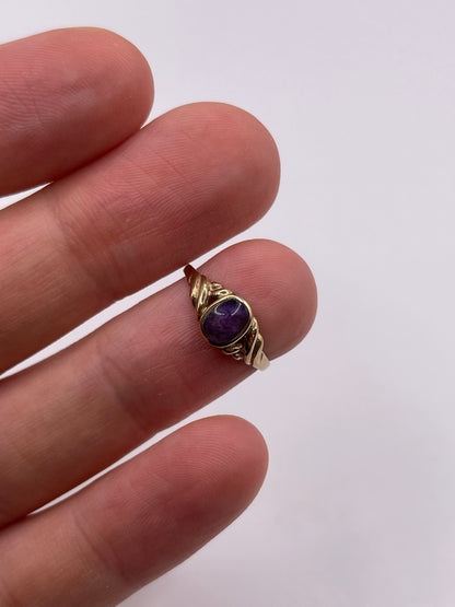 9ct gold blue John ring