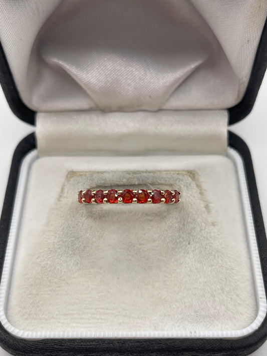 9ct gold fancy coloured sapphire ring