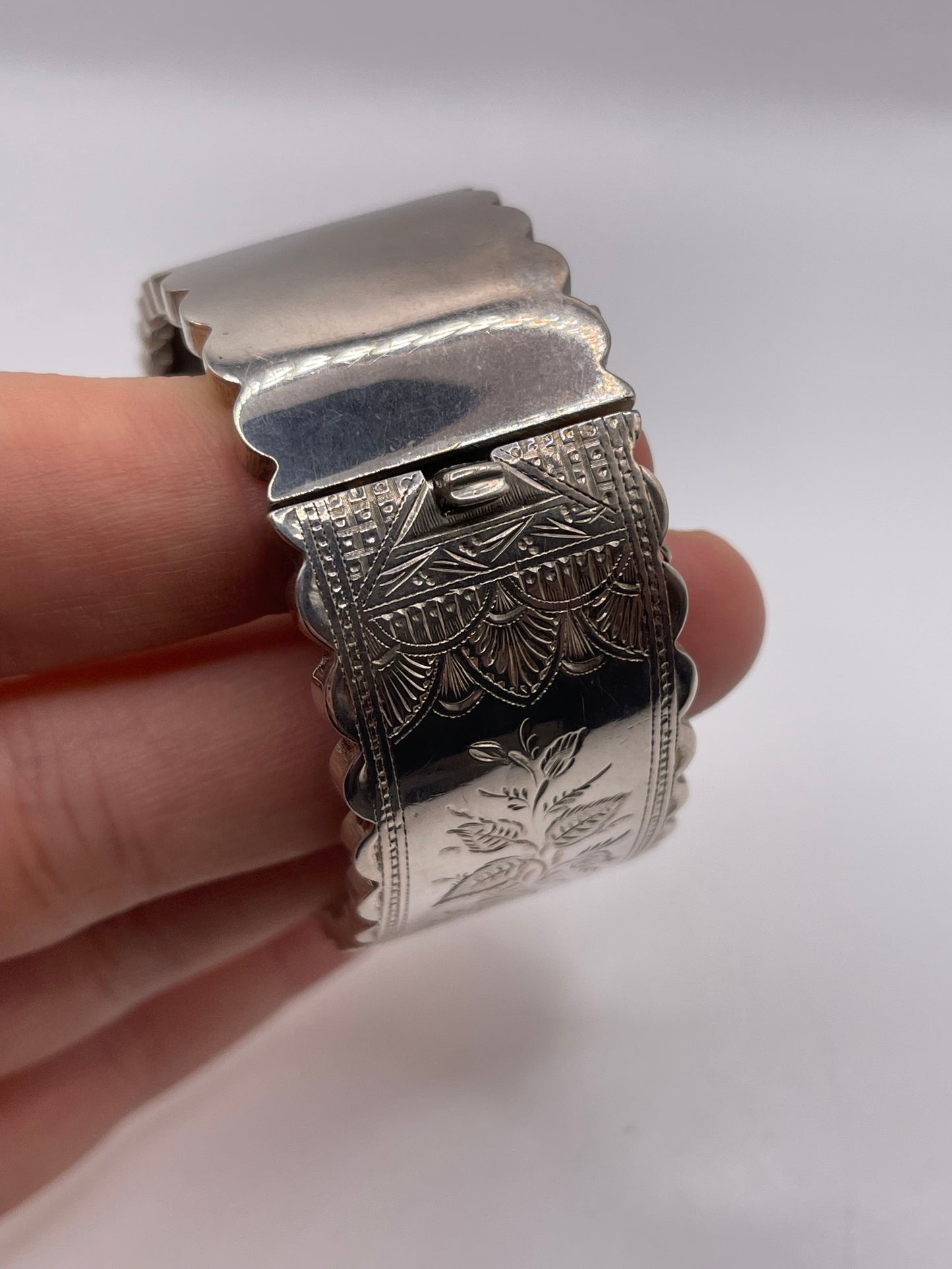 Antique silver bangle
