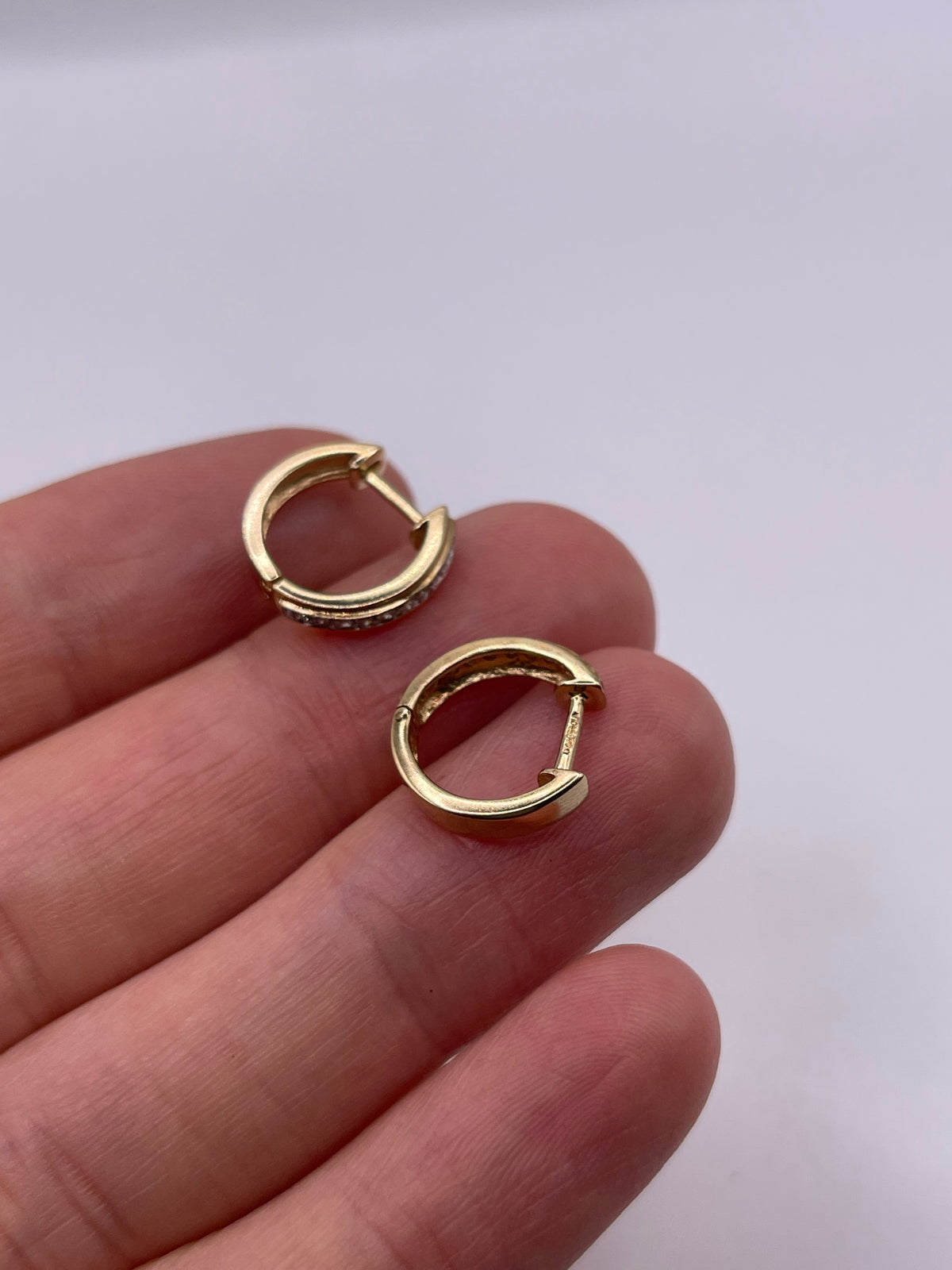 9ct gold diamond earrings