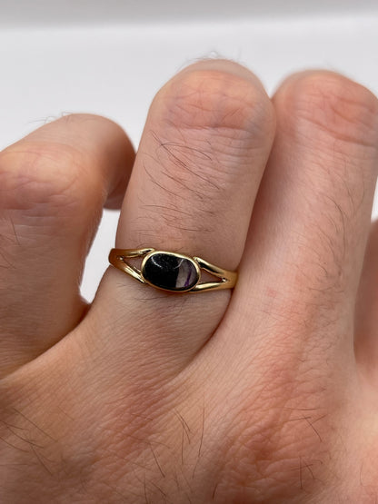 9ct gold blue John ring