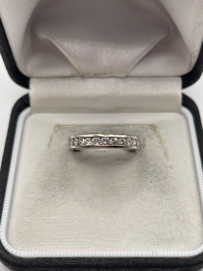 18ct white gold 3/4 diamond eternity ring