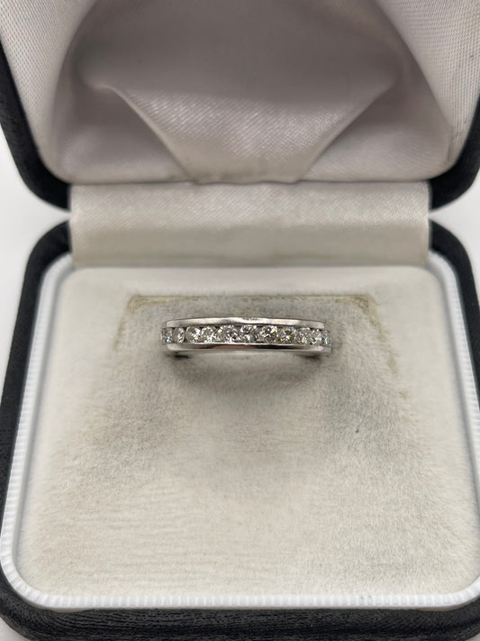 18ct white gold 3/4 diamond eternity ring