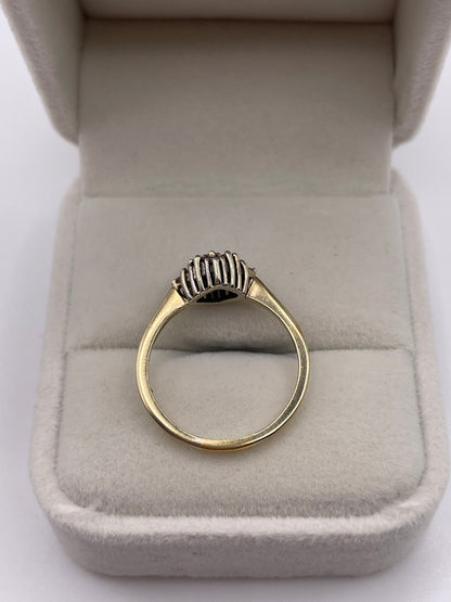 9ct gold ruby and diamond ring