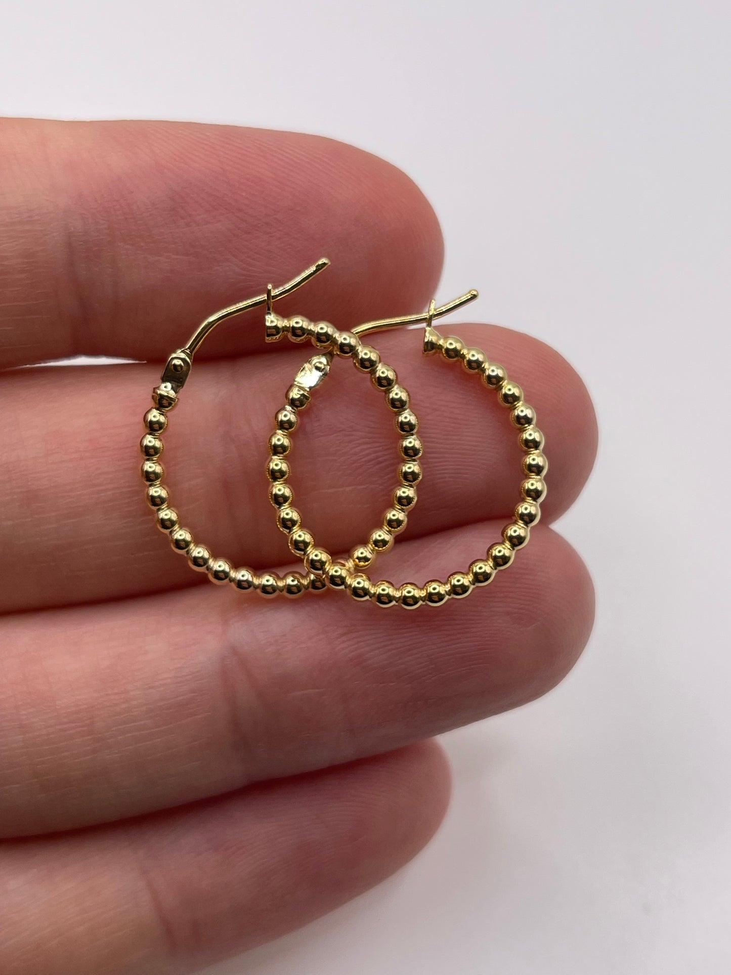 9ct gold creole earrings