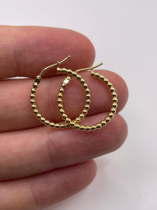 9ct gold creole earrings