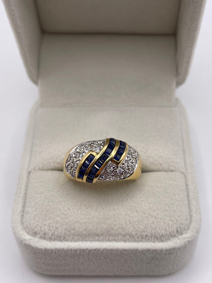 18ct gold sapphire and diamond ring