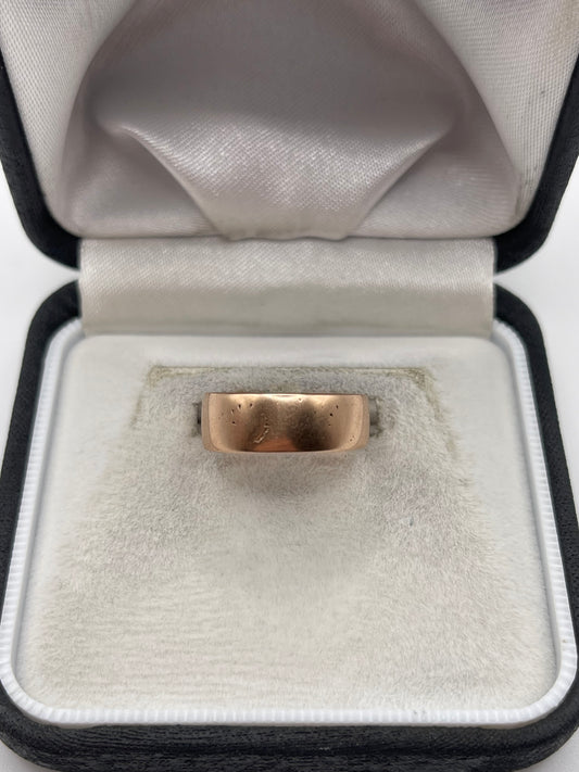 9ct rose gold band