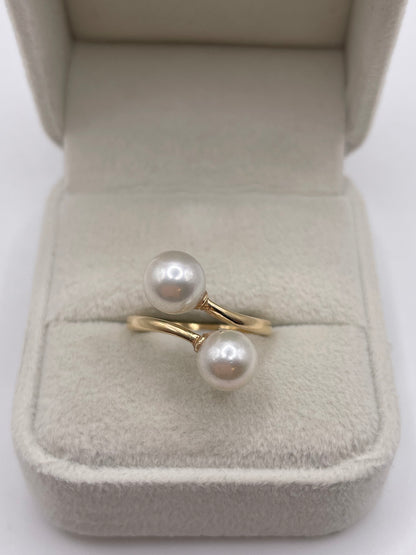 14ct gold pearl ring