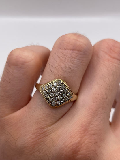 9ct gold diamond cluster ring