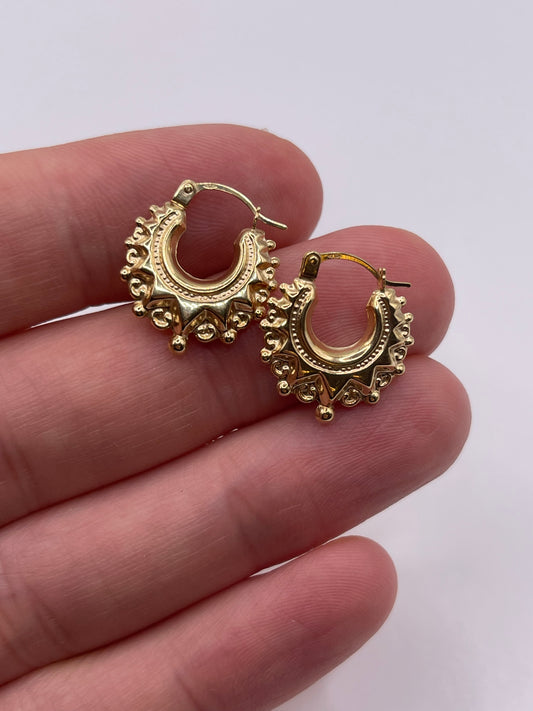 9ct gold creole earrings
