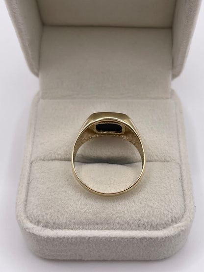 9ct gold onyx signet ring