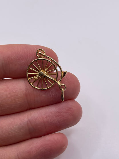 9ct gold penny farthing charm