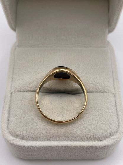 9ct gold onyx signet ring