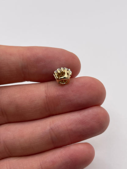 9ct gold diamond cluster pendant