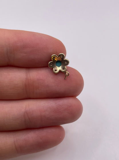 9ct gold turquoise and pearl pendant
