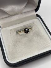 Load image into Gallery viewer, 9ct gold sapphire cluster ring

