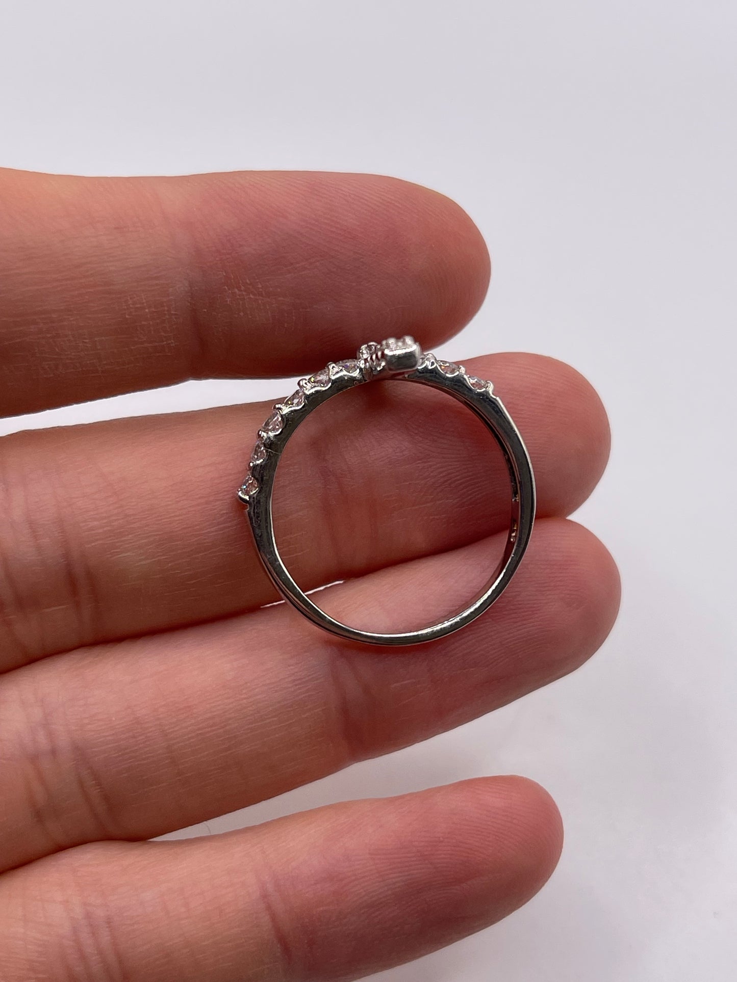 Silver cz ring