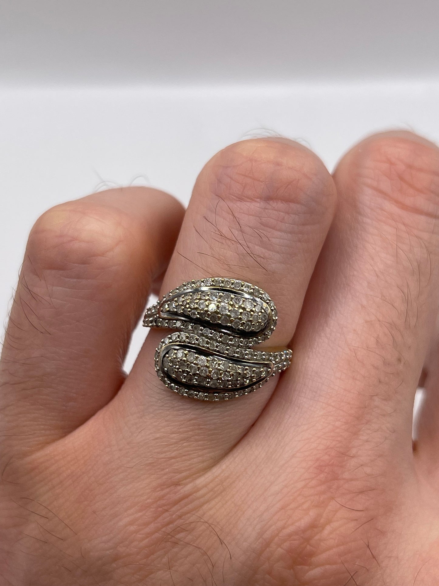 9ct gold diamond cluster ring