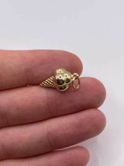 9ct gold ice cream charm